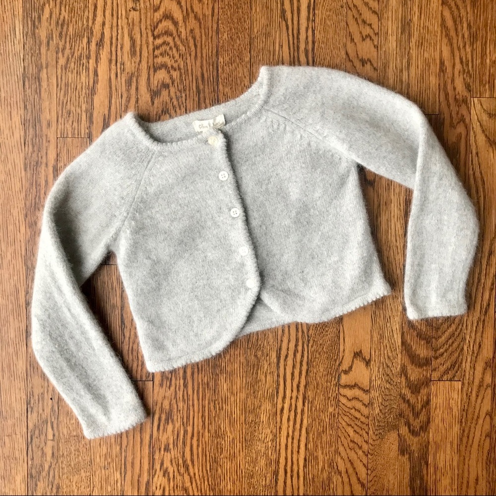 Olive Juice Grey Angora Blend Sweater Cozy Sweater